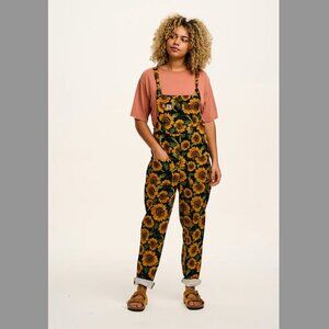 Lucy & Yak Cotton Dungarees  in Sunflower Print - UK16R, US 12R